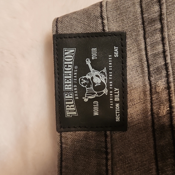 True Religion Women's Gray Jeans Size 31 32 Inch Inseam - Picture 3 of 6